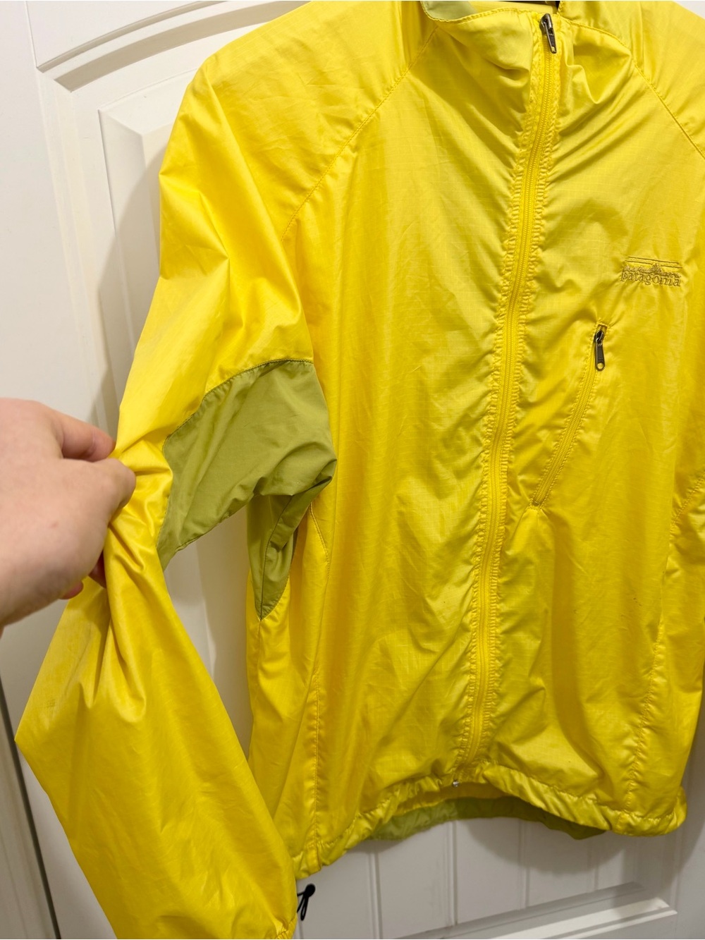VTG Patagonia Women’s Velocity O2 Windbreak, Yellow, Size Medium, 1990s, 24126 - Picture 4 of 7